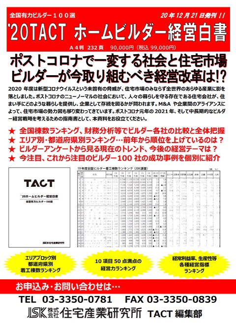 2020TACTホームビルダー経営白書