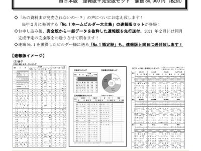 ’21全国NO.1ホームビルダー大全集【東日本版・西日本版】