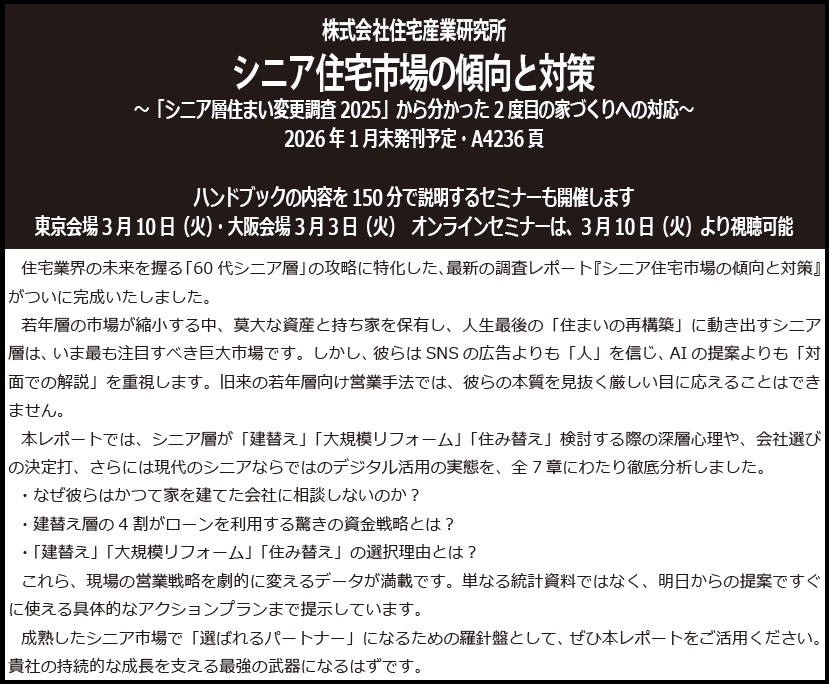 20代に対する戸建住宅販売の傾向と対策