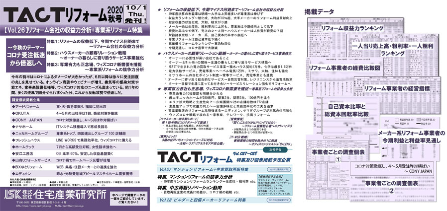 季刊TACTリフォーム―2020年秋号